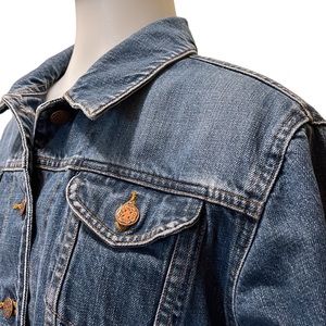 OshKosh Denim/Jean Jacket With Adjustable Waist~Trucker Style~L